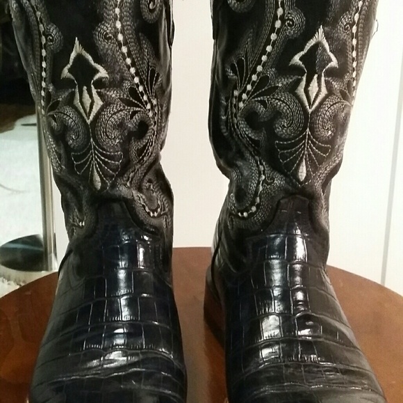 Ferrini Shoes - Ferrini Alligator Print S Toe Western Boot